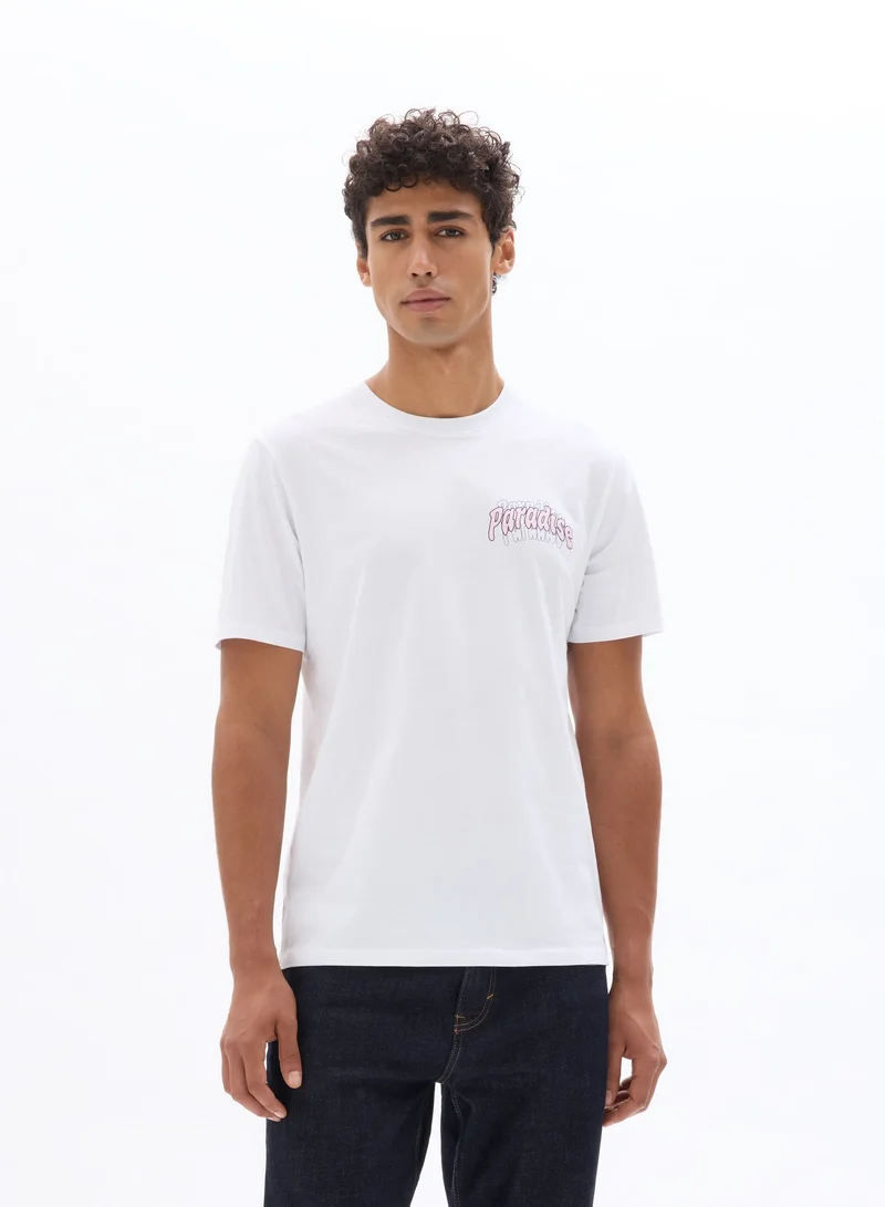 Celio Mexpara Optical White Short Sleeves Tshirt